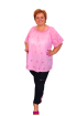 Madeirová plus size blúzka - ružová Madeirová plus size blúzka - ružová